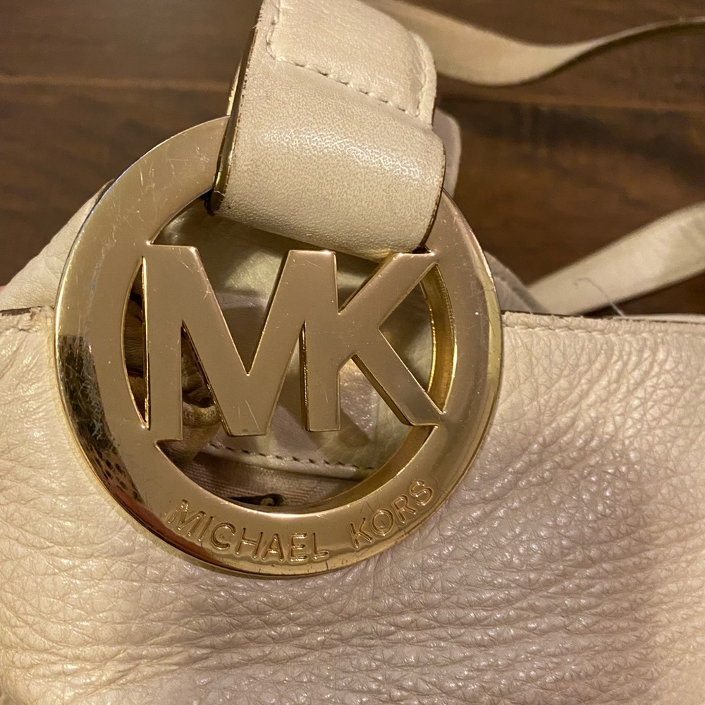 Michael Kors cream leather bag